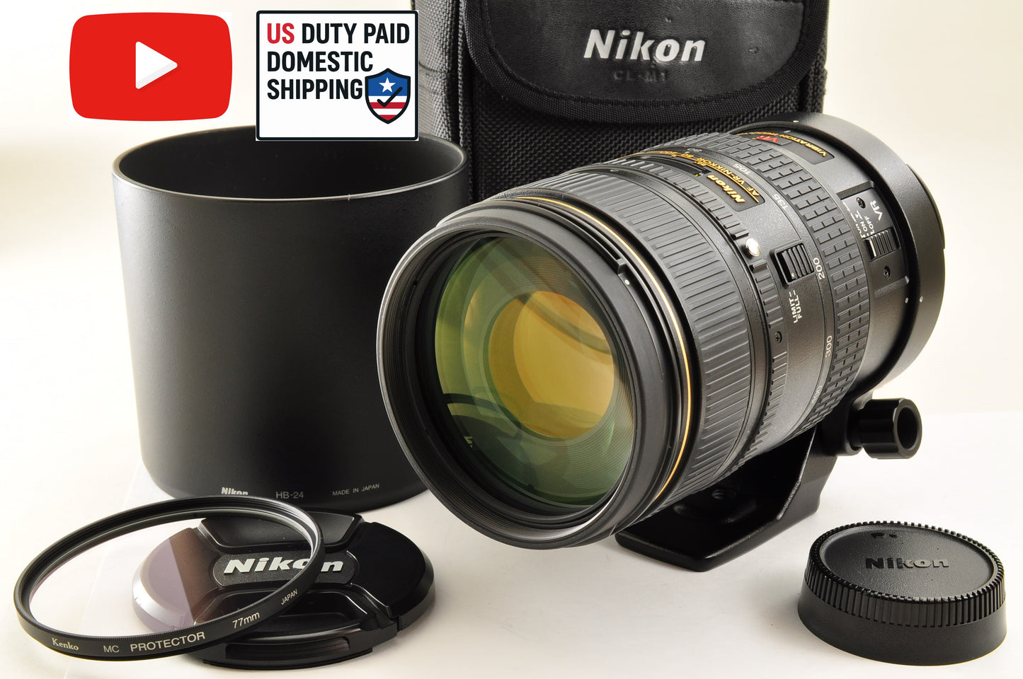 [Top Mint] Nikon AF NIKKOR 80-400mm f/4.5-5.6 D ED VR Zoom Lens Ship from USA