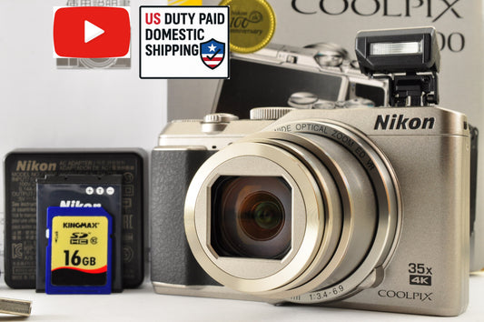 [Top Mint+ in BOX] Nikon COOLPIX A900 SILVER 20.3MP Compact Digital Camera USA