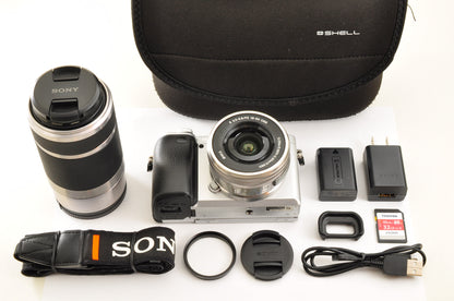 [Top Mint Count: 8090] Sony ILCE-6400Y A6400 Silver w/ SELP1650 SEL55210 US Ship