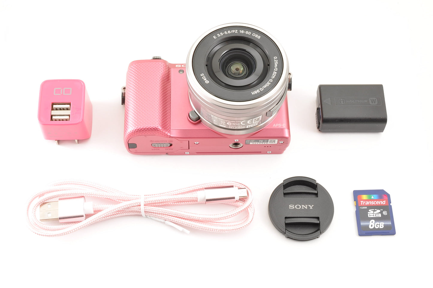 [US Duty Paid] SONY Alpha A5000 Digital Camera PINK & SELP1650 Lens English OK!
