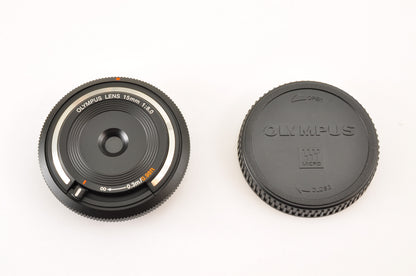 [Top Mint+++] Olympus Lens 15mm f/8 Black BCL-1580 Body Cap Lens for Pen US OR