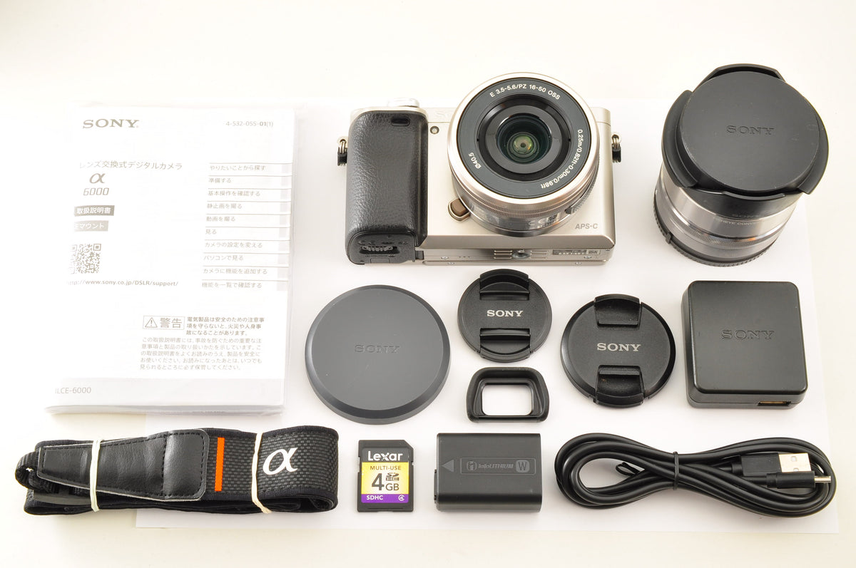 [Mint+++] SONY A6000 ILCE-6000Y SILVER SELP1650 & 16mm Fisheye converter US OR