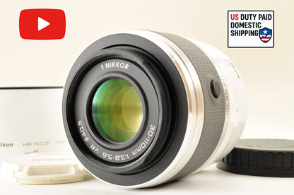 [Mint+++] Nikon 1 NIKKOR 30-110mm f/3.8-5.6 VR White Zoom lens Ship from US OR