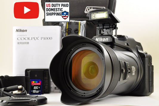 [US Duty Paid] Nikon COOLPIX P1000 x125 16.0MP Zoom 24-3000mm in BAG US Ships