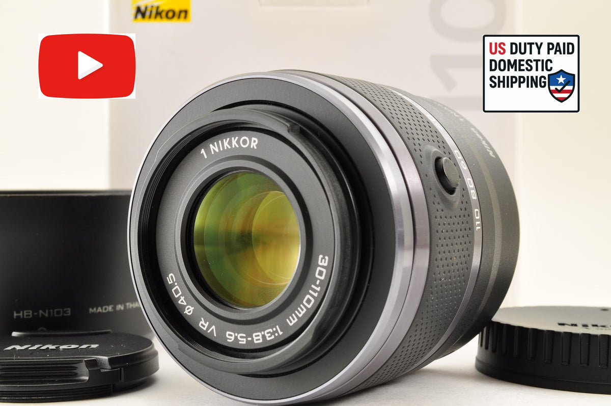 [Top Mint+] Nikon 1 NIKKOR 30-110mm f/3.8-5.6 VR Black Zoom lens Ship from US