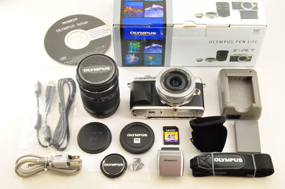 [Mint+ in BOX] OLYMPUS PEN E-PL7 Mirrorless Digital Camera 16.1MP W zoom Lens US