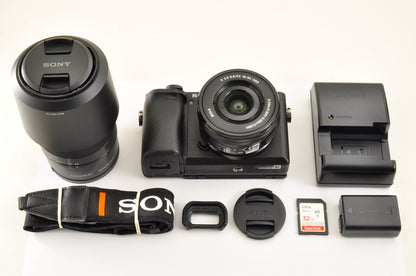 [Top Mint+++ SC:4632] SONY A6400 ILCE-6400Y Black w/ SELP1650 SEL55210 US Stock