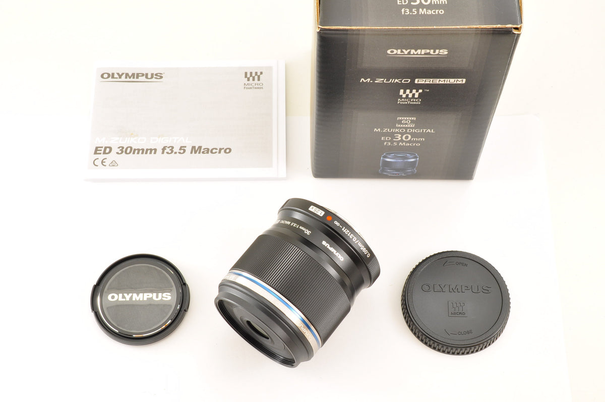 [Almost Unused in BOX] OLYMPUS M.Zuiko Digital ED 30mm f/3.5 Macro Lens US OR