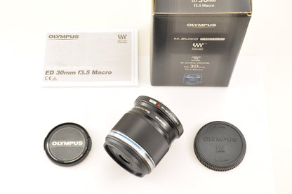 [Almost Unused in BOX] OLYMPUS M.Zuiko Digital ED 30mm f/3.5 Macro Lens US OR