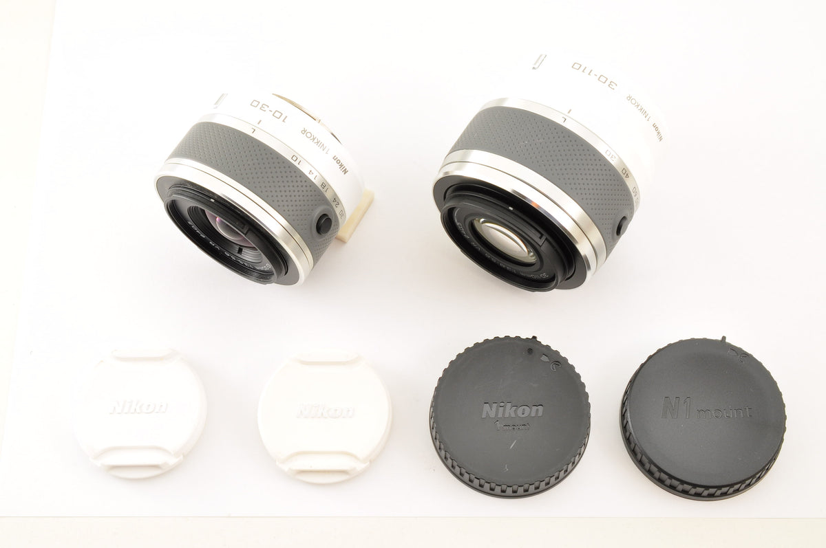 [Mint+] Nikon 1 NIKKOR 10-30mm & 30-110mm VR White W zoom Camera lens US Stock