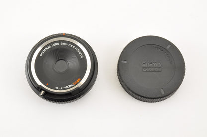 [Mint+++] OLYMPUS Fisheye Body Cap Lens Black 9mm f/8.0 BCL-0980 Wide Angle USA