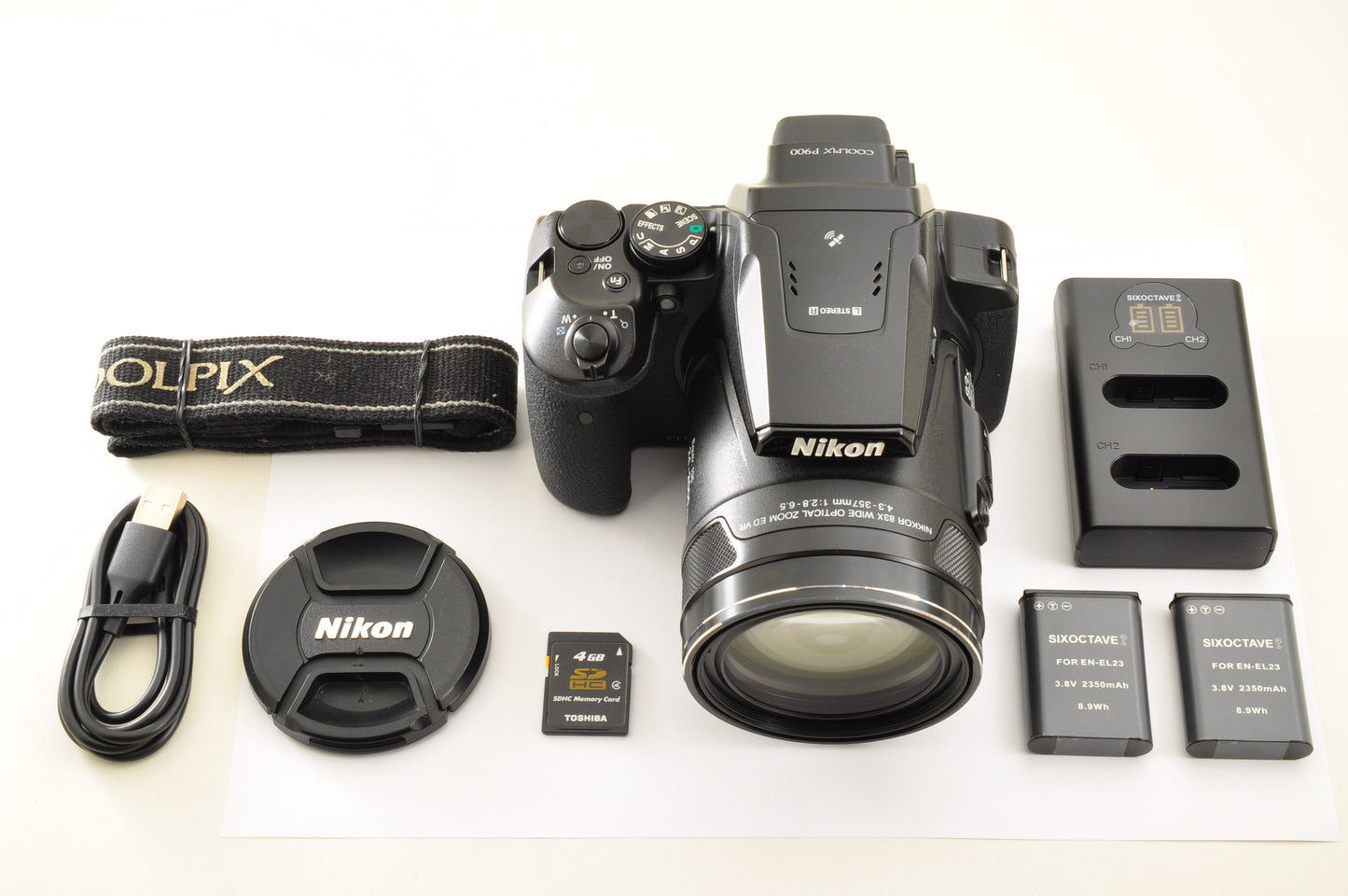 [Mint+] Nikon COOLPIX P900 Black 83x zoom 16MP Compact Digital Camera US Ships