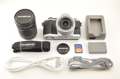 [Mint] OLYMPUS OM-D E-M10 Mirrorless Camera w/ 14-42mm 40-150mm Lens US OR Stock