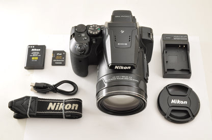 [Top Mint] Nikon COOLPIX P900 Black 83x zoom 16MP Compact Digital Camera US Ship