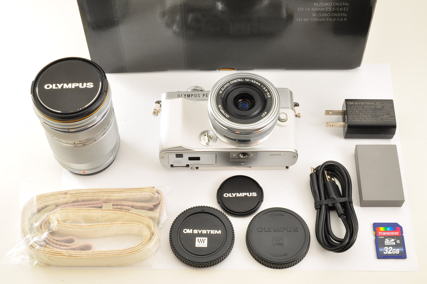 [Top Mint+++] OLYMPUS PEN E-P7 Mirrorless Camera White W zoom lens Kit US ships