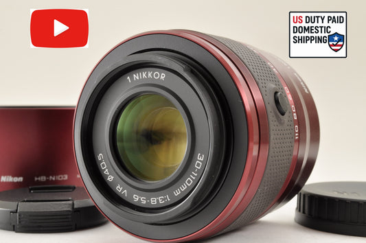 [Mint+++] Nikon 1 NIKKOR 30-110mm f/3.8-5.6 VR Red Zoom lens Ship from US OR
