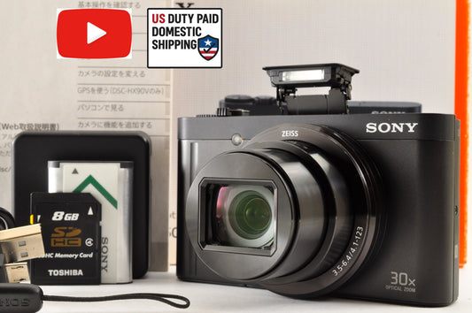 [US Duty Paid] Sony DSC-WX500 Black 18.2MP 30x Digital Camera Multilingual USA