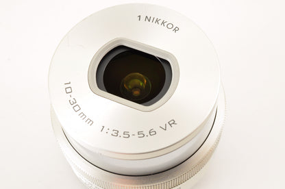 [Top Mint+ SC: 803] Nikon 1 J5 Silver W zoom kit 10-30mm & 30-110mm VR US Stock