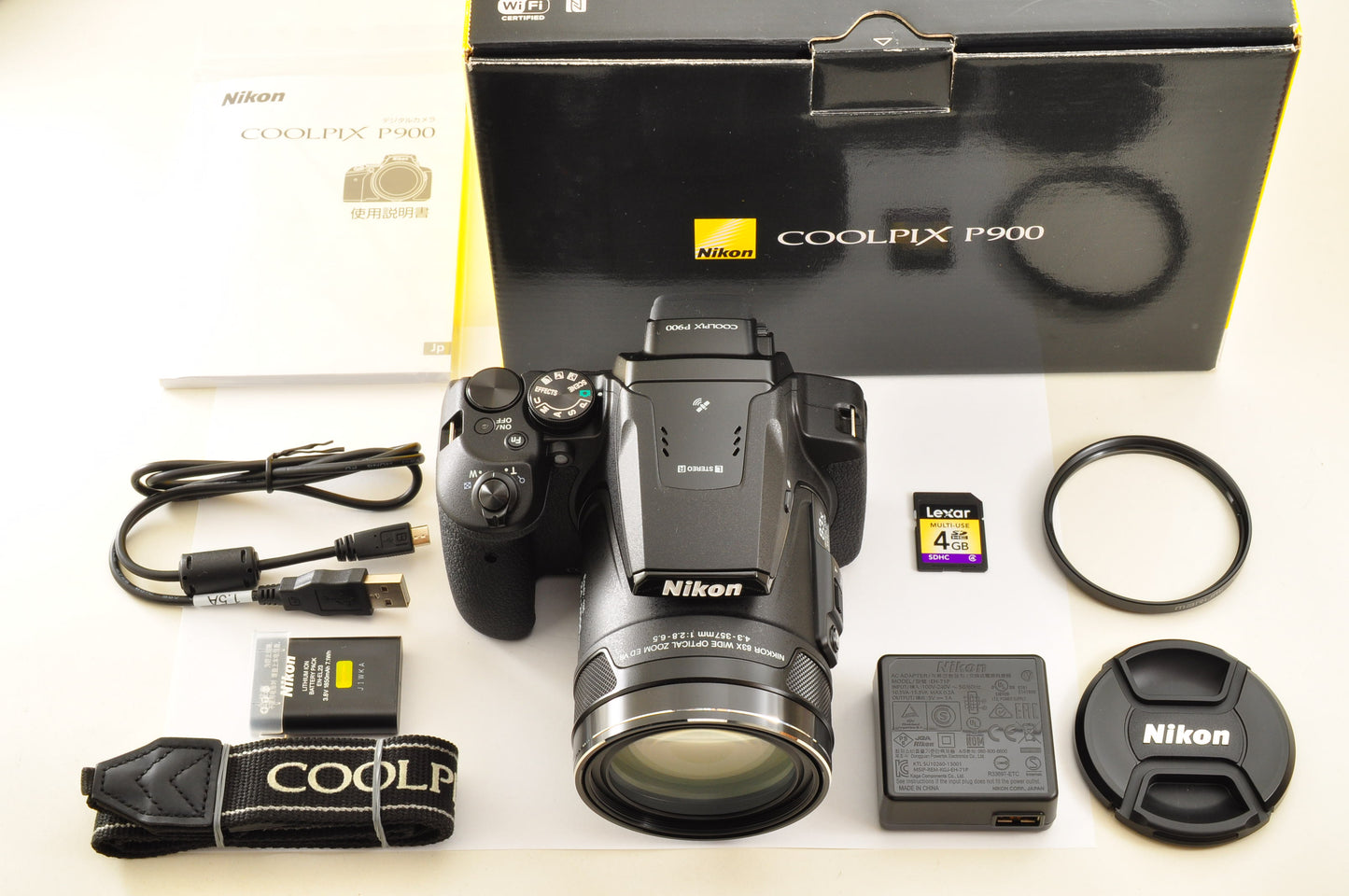 [Top Mint+] Nikon COOLPIX P900 Black 83x zoom 16MP Compact Digital Camera US OR