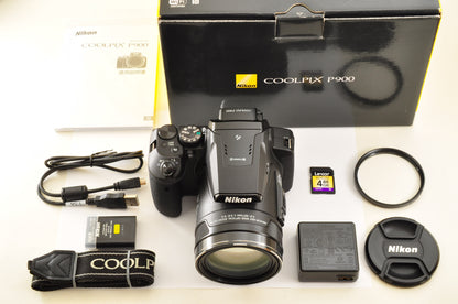 [Top Mint+] Nikon COOLPIX P900 Black 83x zoom 16MP Compact Digital Camera US OR