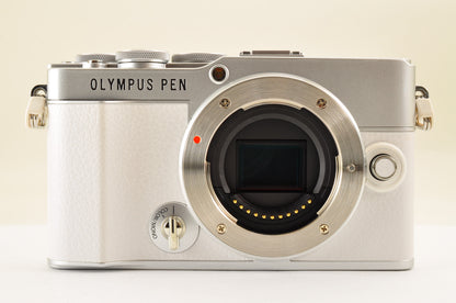 [Top Mint+++] OLYMPUS PEN E-P7 Mirrorless Camera White W zoom lens Kit US ships
