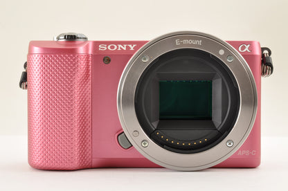 [Top Mint+] SONY Alpha A5000 Digital Camera PINK & SELP1650 Lens English OK!