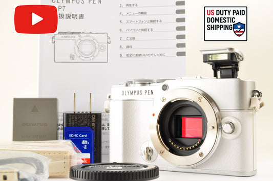 [US Duty Paid] OLYMPUS PEN E-P7 Mirrorless Camera White Body SC: 364 US Ships