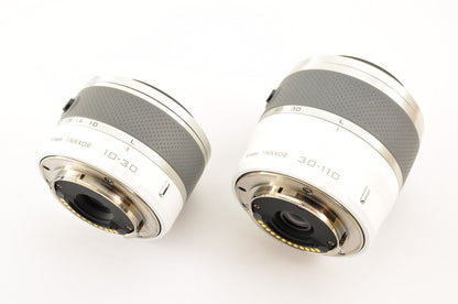 [Mint+] Nikon 1 NIKKOR 10-30mm & 30-110mm VR White W zoom Camera lens US Stock