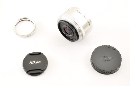 [US Duty Paid] Nikon 1 Nikkor 18.5mm F/1.8 Silver Lens for Nikon 1 mount US Ship