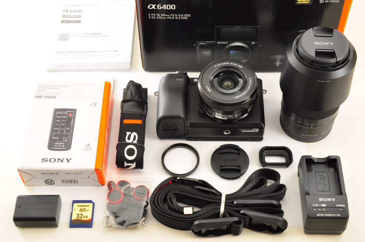 [Top Mint+++ SC: 505] SONY A6400 ILCE-6400Y Black w/ SELP1650 SEL55210 US Ships
