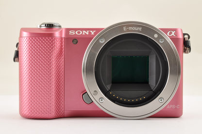 [US Duty Paid] SONY Alpha A5000 Digital Camera PINK & SELP1650 Lens English OK!