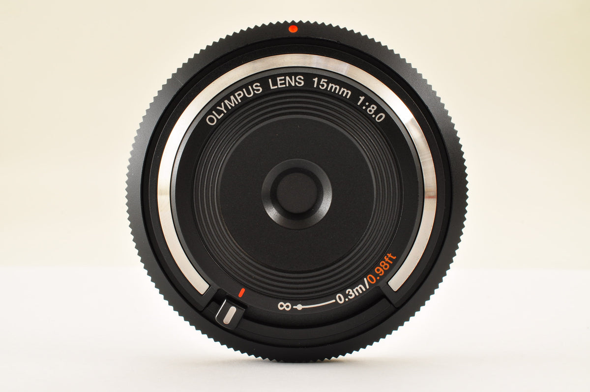 [Top Mint+++] Olympus Lens 15mm f/8 Black BCL-1580 Body Cap Lens for Pen US OR
