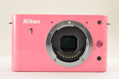 [Top Mint+] Nikon 1 J1 Pink 10.1MP Mirrorless Camera 10-30mm & 30-110mm US OR