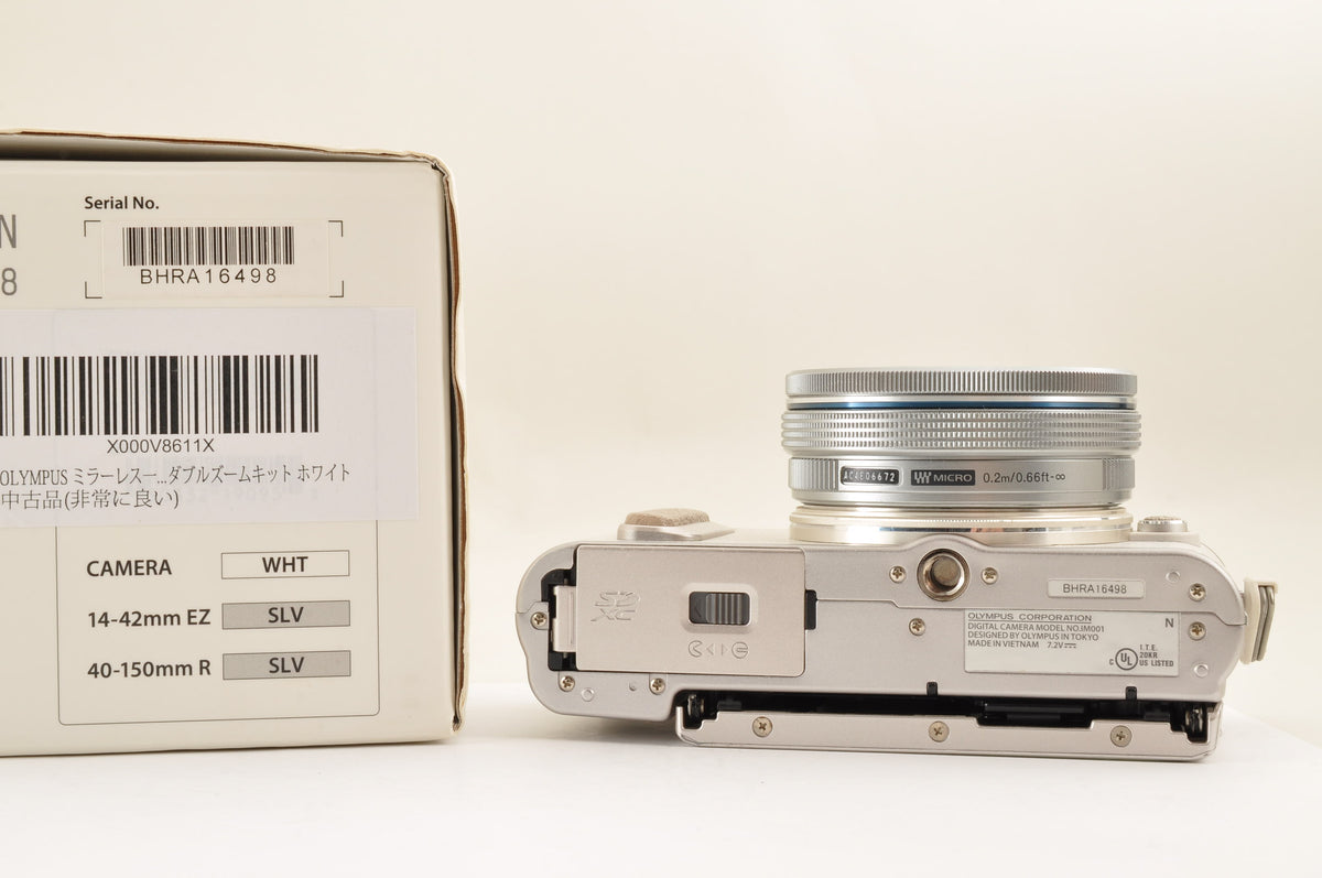 [Top Mint+ SC: 2969] OLYMPUS PEN E-PL8 White w/14-42mm & 40-150mm Lens US Ships
