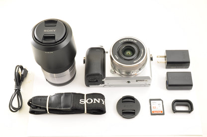 [Top Mint+ Count: 2004] Sony ILCE-6400Y a6400 Silver w/ SELP1650 SEL55210 USA