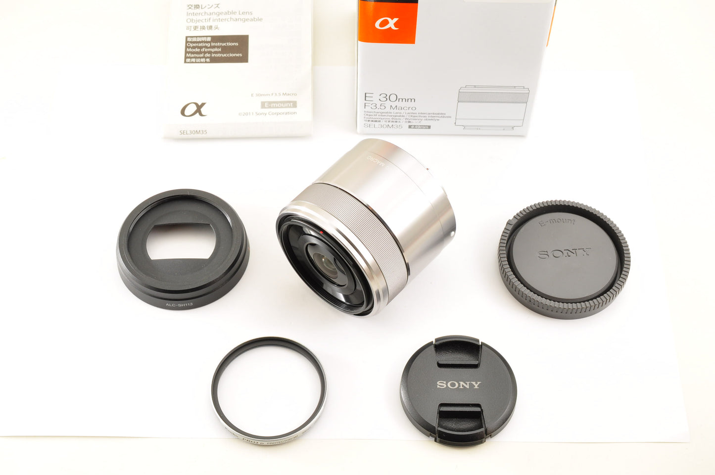 [US Duty Paid] SONY E 30mm f/3.5 SEL30M35 SILVER E-Mount Macro Lens US Ships