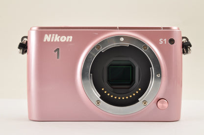RARE! [Mint+] Nikon 1 S1 PINK Mirrorless Digital Camera  W zoom kit US OR Stock
