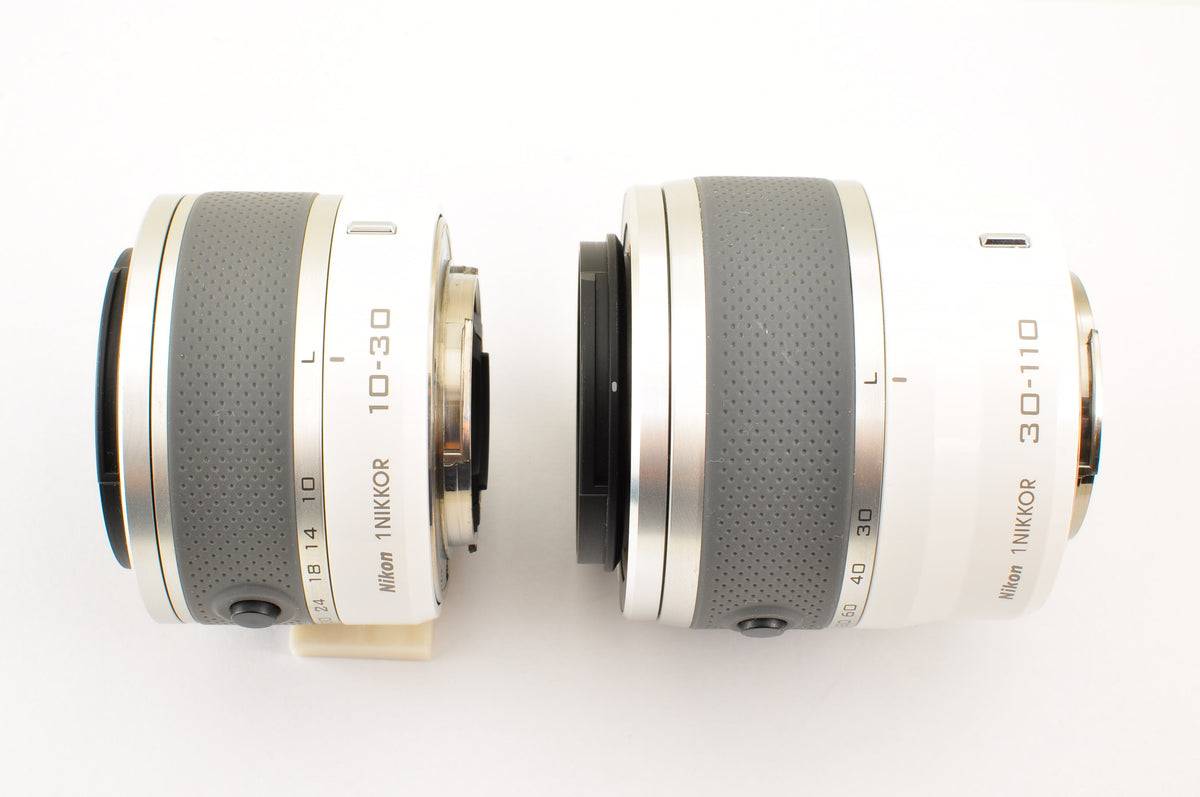 [Mint+] Nikon 1 NIKKOR 10-30mm & 30-110mm VR White W zoom Camera lens US Stock