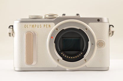 [Top Mint+ SC: 2969] OLYMPUS PEN E-PL8 White w/14-42mm & 40-150mm Lens US Ships