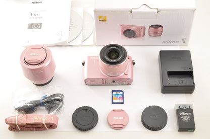 RARE! [Mint+] Nikon 1 S1 PINK Mirrorless Digital Camera  W zoom kit Ship from US