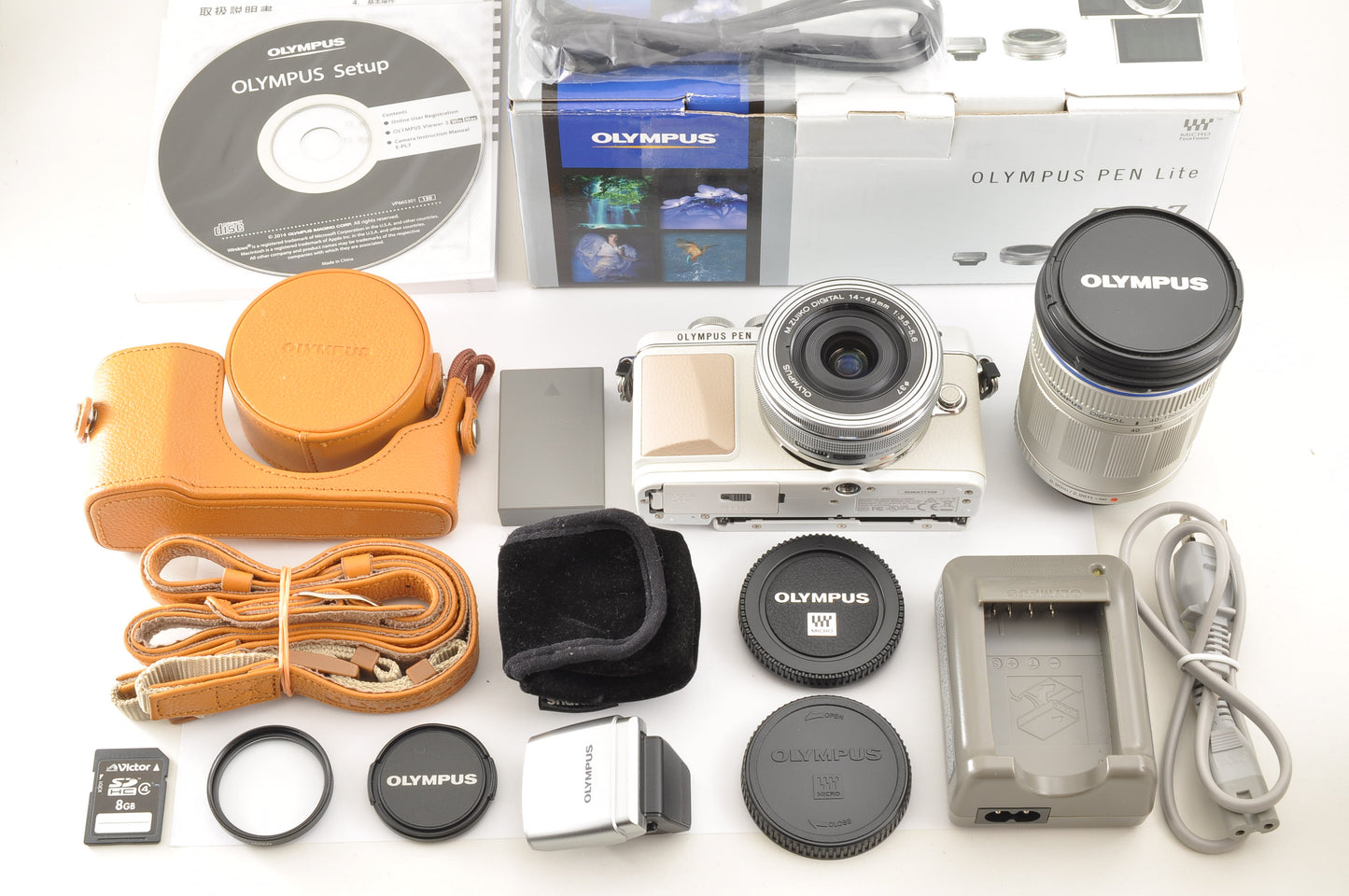 [US Duty Paid] OLYMPUS PEN E-PL7 Mirrorless Digital Camera 16.1MP W zoom Lens