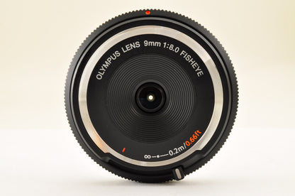 [Mint+++] OLYMPUS Fisheye Body Cap Lens Black 9mm f/8.0 BCL-0980 Wide Angle USA