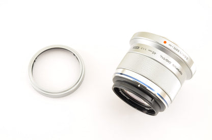 [Mint+++] Olympus M.Zuiko Digital 45mm F/1.8 Lens Silver Micro Four Thirds USA