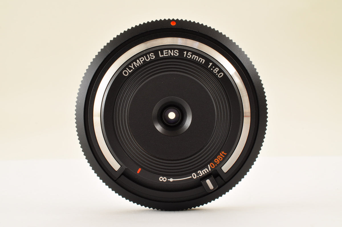 [Top Mint+++] Olympus Lens 15mm f/8 Black BCL-1580 Body Cap Lens for Pen US OR