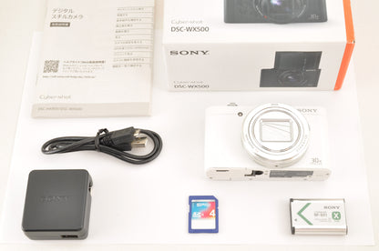 [Mint+++ in BOX] SONY Cyber-Shot DSC-WX500 White Compact Digital Camera US Stock