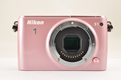 RARE! [Mint+] Nikon 1 S1 PINK Mirrorless Digital Camera  W zoom kit Ship from US
