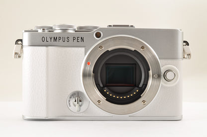 [US Duty Paid] OLYMPUS PEN E-P7 Mirrorless Camera White W zoom lens Kit US ship