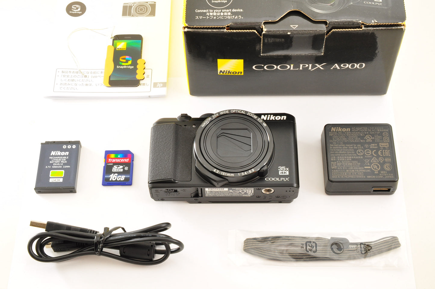 [Top Mint+ in BOX] Nikon COOLPIX A900 Black 20.3MP Compact Digital Camera OR USA