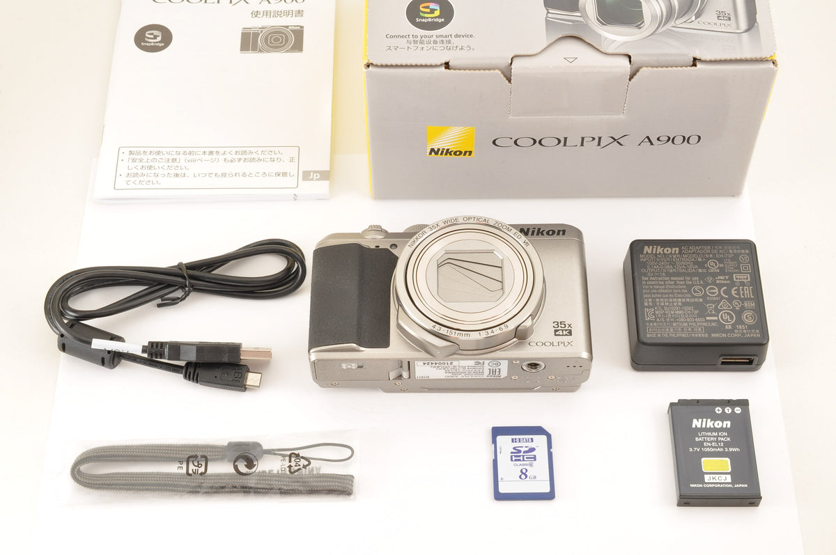 [Top Mint+ in BOX] Nikon COOLPIX A900 Silver 20.3MP Compact Digital Camera OR US