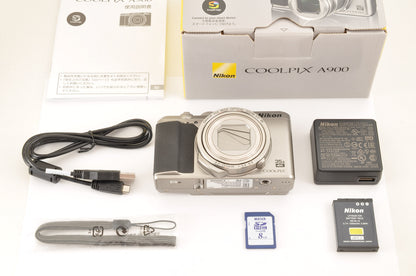 [Top Mint+ in BOX] Nikon COOLPIX A900 Silver 20.3MP Compact Digital Camera OR US
